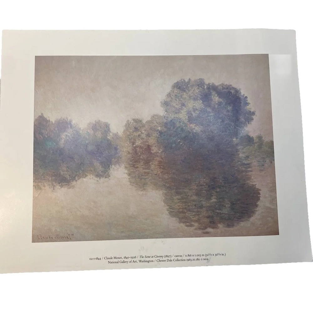 Claude Monet The Seine At Giverny 1897 Wall Art Print Reproduction 14" x 11"